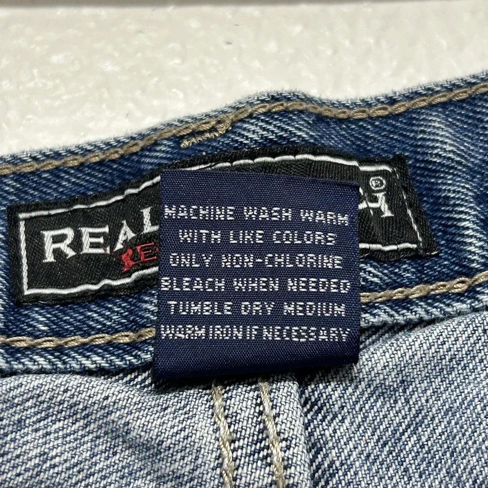 Real Ranch Blue Denim‎ Medium Wash Regular Fit Workwear Jeans Men's Size 34 X 30